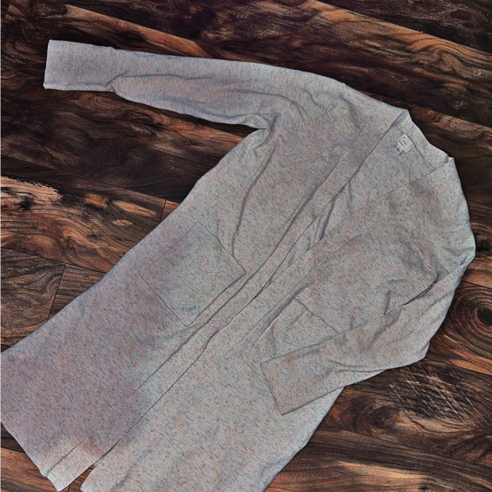 Gray Long Sleeve Cardigan